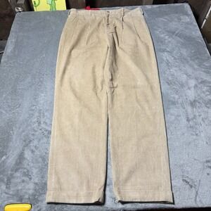 VTG 90s Alan‎ Flusser Corduroy Pants Mens 32X30 Straight Leg Flat Front Trousers
